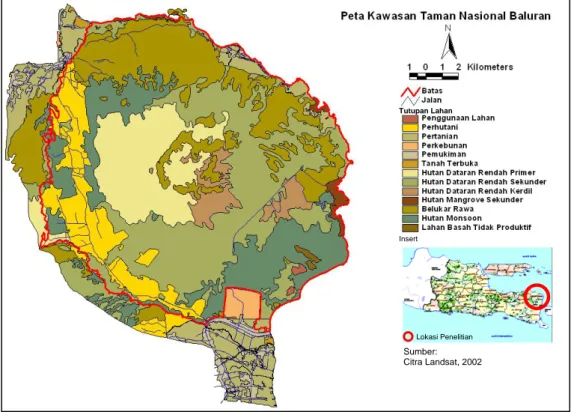 Gambar 4.  Peta Kawasan Taman Nasional Baluran 