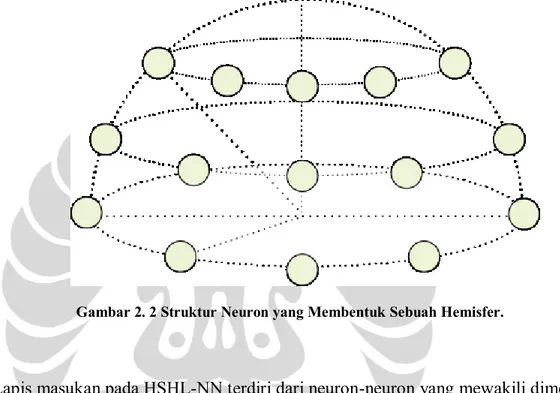 Gambar 2. 2 Struktur Neuron yang Membentuk Sebuah Hemisfer. 