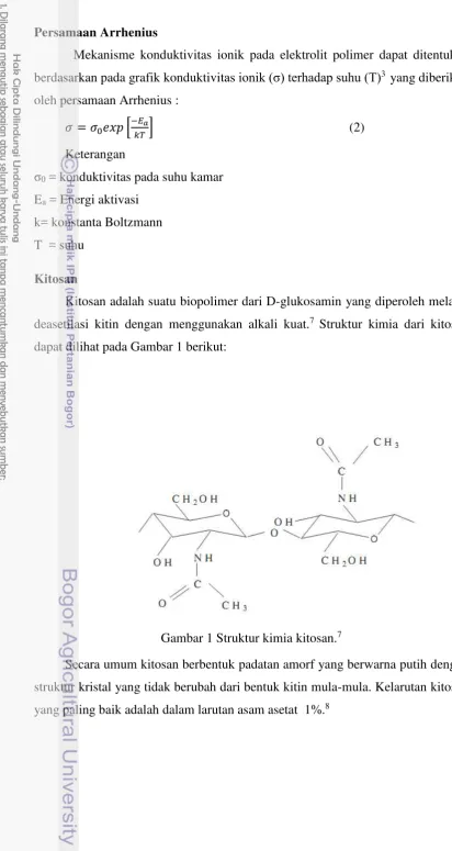 Gambar 1 Struktur kimia kitosan.7 