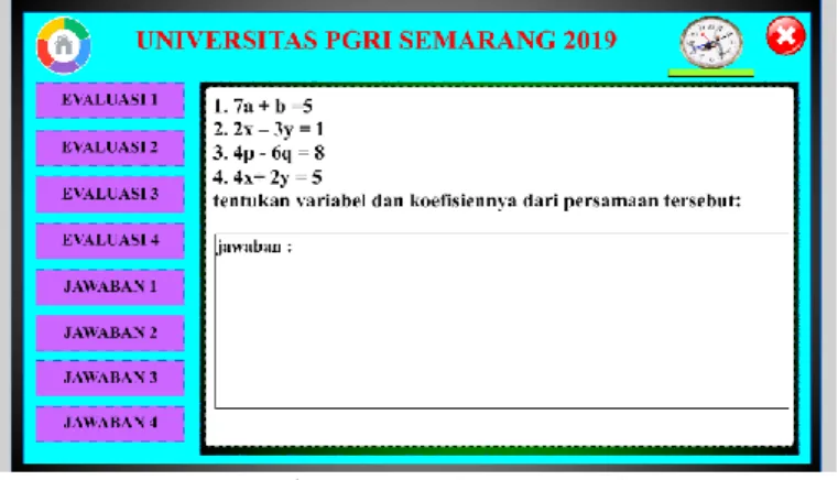 Gambar 4.8 Halaman Evaluasi 