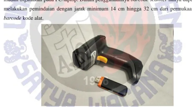 Gambar 3.1. Barcode scanner dan barcode receiver. 