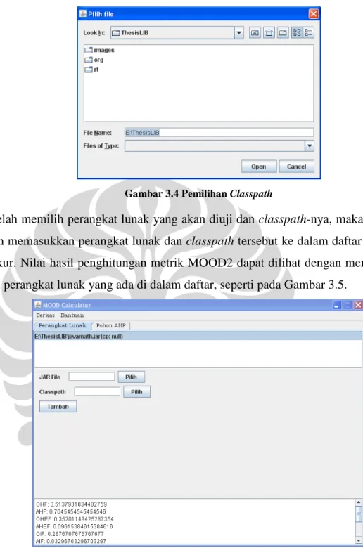 Gambar 3.4 Pemilihan Classpath 