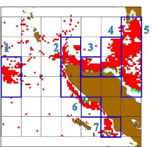 Figure 7. Zonation of potential fishery areas of Aceh sea-waters, October 2008.