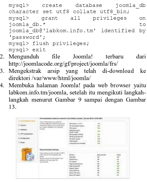 Gambar 9.Pre-Installation check untuk Joomla!  