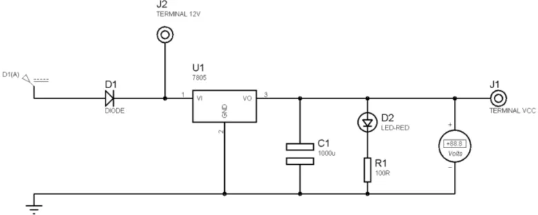 Gambar 3.1   Modul Catu Daya