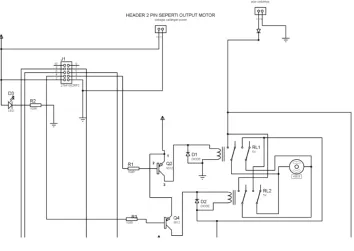 Gambar 3.5     Skematik Driver Motor H-Bridge Relay