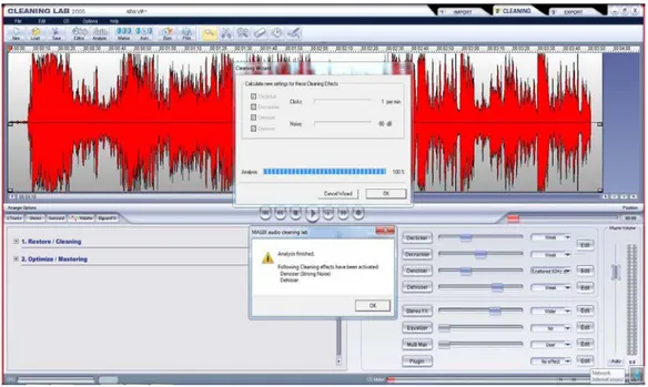 Gambar 4 Tampilan Cleaning Audio  . 