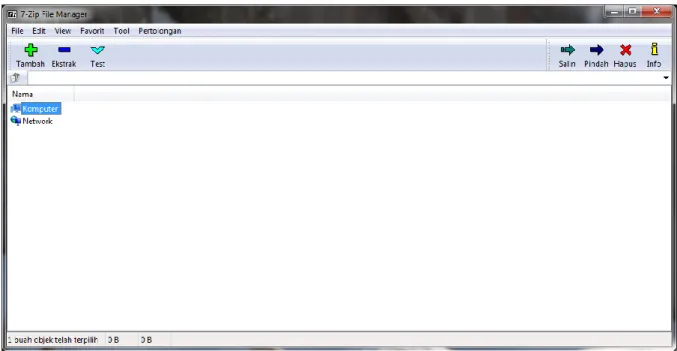 Gambar 6.4 Tampilan 7-Zip File Manager  7.3 Bahasa Pemrograman (Programming Language) 