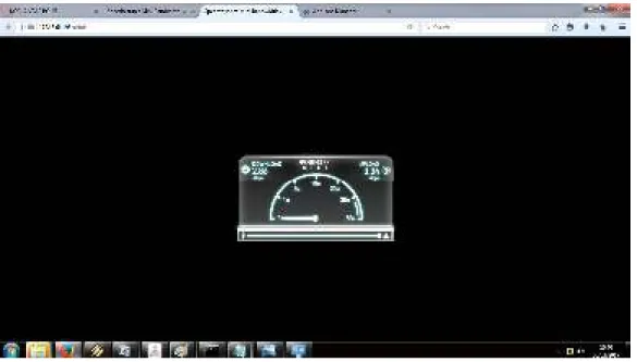 Gambar 4. Hasil pengukuran kecepatan unduh (download) dan kecepatan unggah  (upload) dari Polrestabes Makassar ke server  produksi SIM Online Data Center 