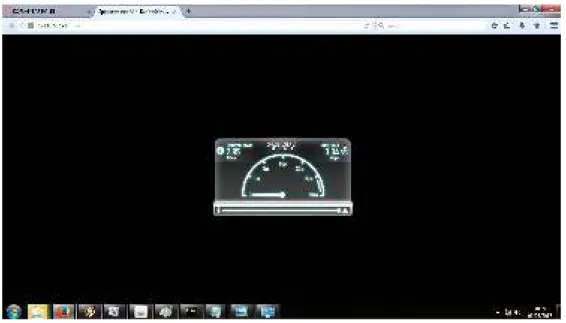 Gambar 7. Hasil pengukuran kecepatan unduh (download) dan kecepatan unggah  (upload) dari Polrestabes Makassar ke server  pengembangan SIM Online Data 