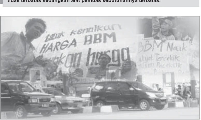 Gambar 1.1 BBM, salah satu masalah ekonomi di IndonesiaSumber: Harian Umum Kompas, 23 Desember 2004