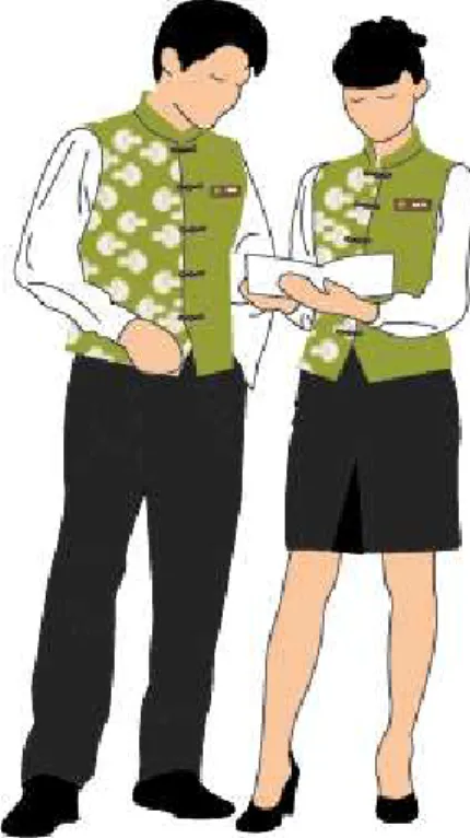 Gambar 5.12 : Desain Uniform Waiter dan Waitress 