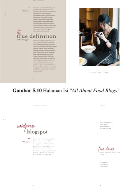 Gambar 5.10 Halaman Isi &#34;All About Food Blogs&#34; 