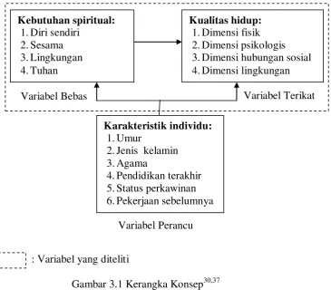 Gambar 3.1 Kerangka Konsep30,37 
