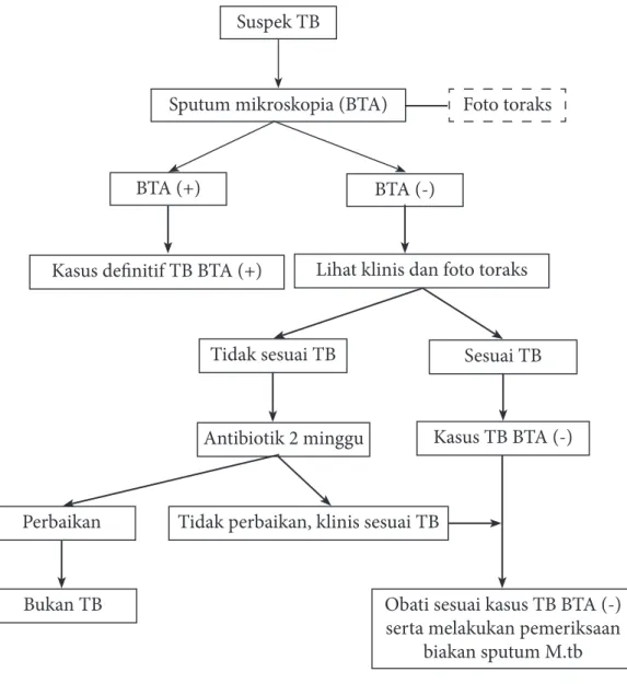 Gambar  4.1.  Algoritme  diagnosis  TB  paru  pada  dewasaSuspek TB