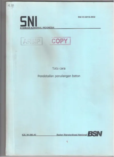 SNI 03-6816-2002 Tata Cara Pendetailan Penulangan Beton