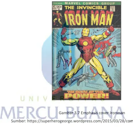 Gambar 3.7 Emphasis cover Ironman 