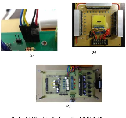 Gambar 4. (a) Rangkaian Pembacaan Sinyal Hall Effect Sensor; 