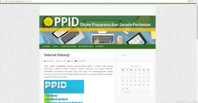 Gambar 1 : Tampilan portal PPID Ditjen PSPGambar 1 : Tampilan portal PPID Ditjen PSP
