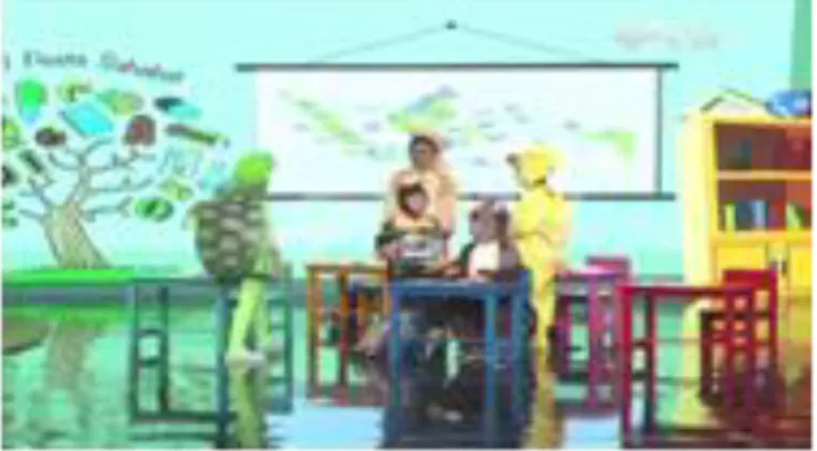 Gambar 6. Cuplikan adegan pada ruang kelas  (Sumber : youtube official Pesta Sahabat RTV) 