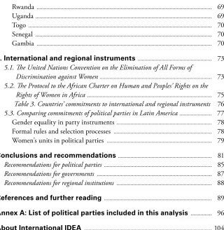 Table 3. Countries’ commitments to international and regional instruments   76