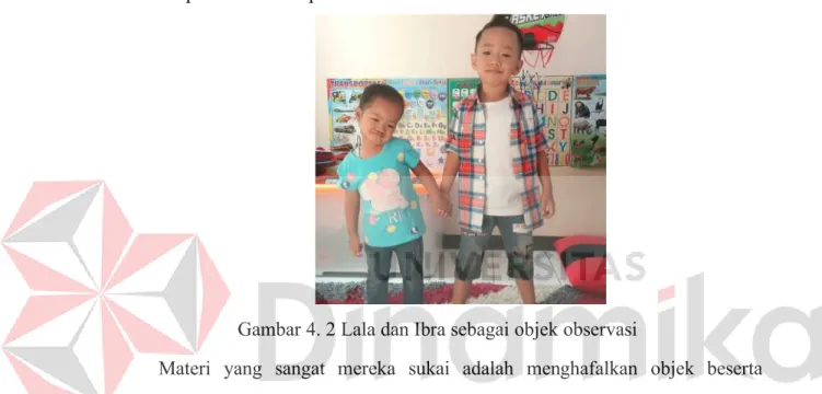 Gambar 4. 2 Lala dan Ibra sebagai objek observasi 