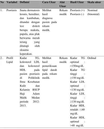 Tabel 3.1. Definisi Operasional 