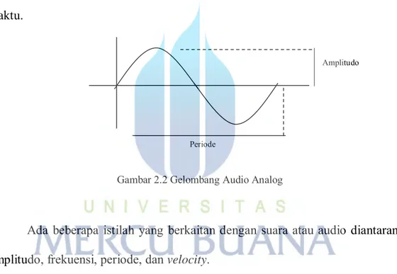 Gambar 2.2 Gelombang Audio Analog 