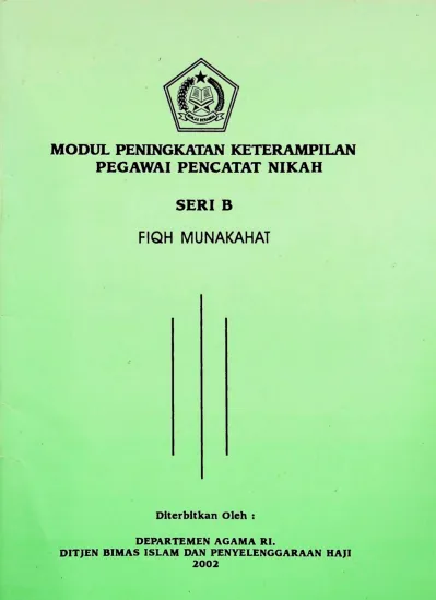 MODUL PENINGKATAN KETERAMPILAN PEGAWAI PENCATAT NIKAH SERI B FIQH ...