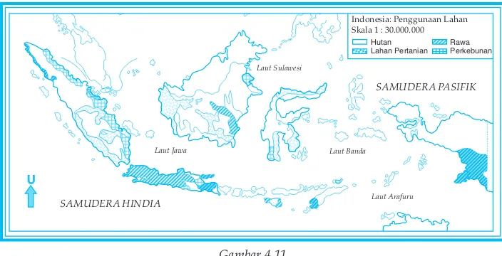 Gambar 4.11Penggunaan lahan di Indonesia.