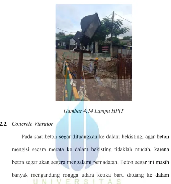 Gambar 4.14 Lampu HPIT  4.2.2.  Concrete Vibrator 