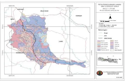 Gambar 2. Peta sebaran spasial penggunaan lahan di DAS Citanduy HuluFigure2.Map ofspatial distribution land use in Citanduy Hulu watershed