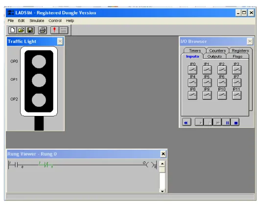 Gambar 1. Tampilan simulasi untuk traffic light 