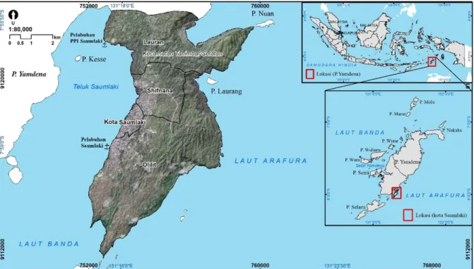 Gambar 3. Lokasi Penelitian (Kota Saumlaki, Kecamatan Tanimbar Selatan, Kabupaten Maluku  Tenggara Barat)