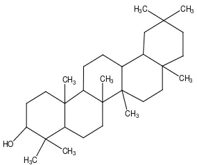Gambar 7. Struktur kimia β-amirin 