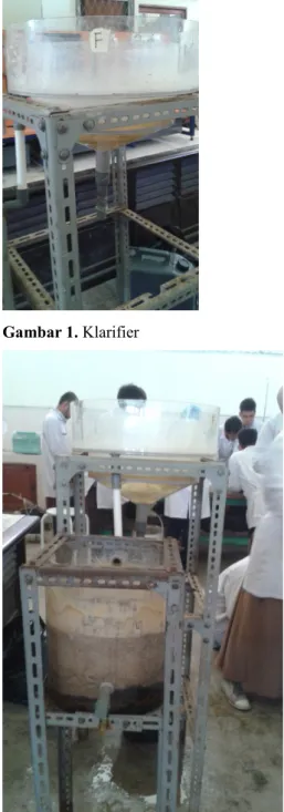Gambar 1. Klarifier Gambar 2. Sand filter