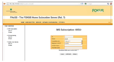 Gambar 3.2. Tampilan pengaturan IMS Subscription (1) 