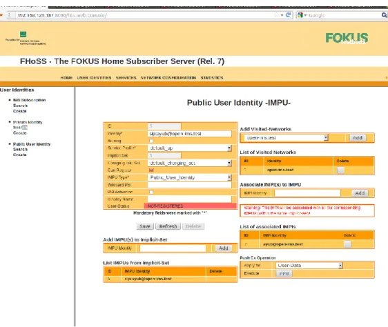 Gambar 3.7. Tampilan pengaturan Public User Identity (2) 
