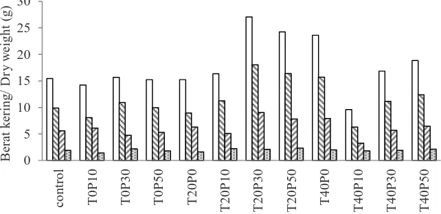 Gambar ( Figure) 3.  Diameter bibit umur 6 bst pada musim kemarau (Diameter of seedlings at 6 months after planting in dry season)  