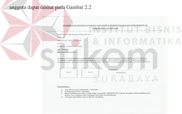 Gambar 2.2 Document Pendaftaran Anggota 