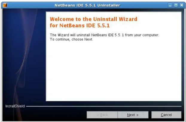 Gambar 1.3 : Un-instal NetBeans
