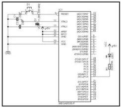 Gambar 11. Schematic sismin ATMega8535 