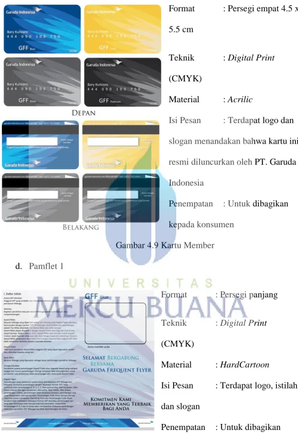 Gambar 4.9 Kartu Member  d.  Pamflet 1 