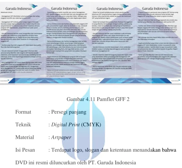 Gambar 4.11 Pamflet GFF 2  Format   : Persegi panjang 