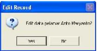 Gambar 4. Kotak pesan Edit Record