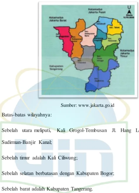 Gambar  II.A.1.Peta Kota Jakarta Selatan