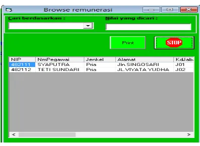 Gambar 10. Tampilan Input Data Remunerasi