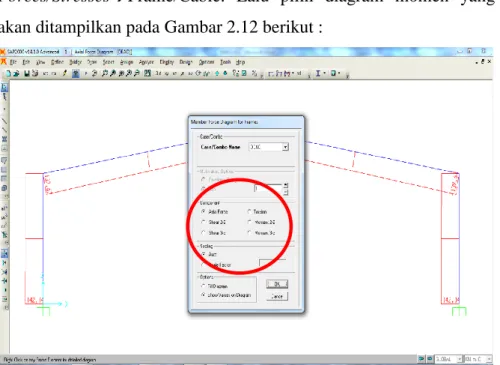 Gambar 2.12 Tampilan Mode Display pada SAP 200 V14.0.0.  c.  Kontrol Dimensi 