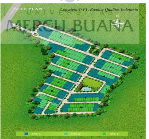 Gambar 3. 3  Site Plan Perumahan Premier Riviera 