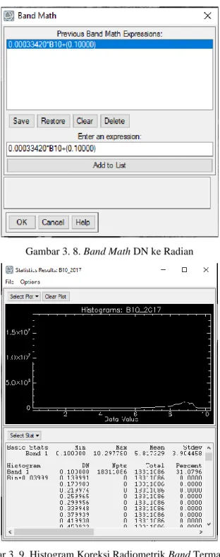 Gambar 3. 8. Band Math DN ke Radian 